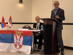 21. октобар 2024. Народни посланик Душан Марић одржао предавање Србима у Чикагу